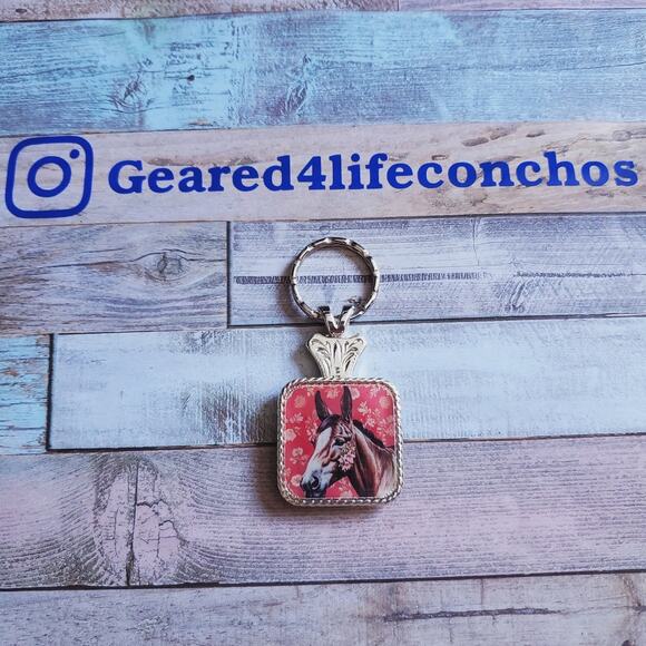 Concho keychain western concho keyring mule lover gift - Picture 3 of 3